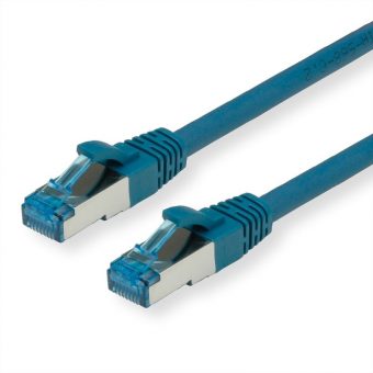 Value S/FTP RJ45 Cat.6a PiMF LSOH Snagless 0.3m Blue 21.99.1954-100