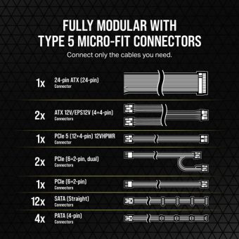 Corsair RMx Shift Series RM750x Shift 750W Fully-Modular 80+ Gold CP-9020251-EU - Image 9