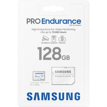 Samsung Pro Endurance MicroSDHX 128GB UHS-I U3 V30 C10 + SD Adapter MB-MJ128KA/EU