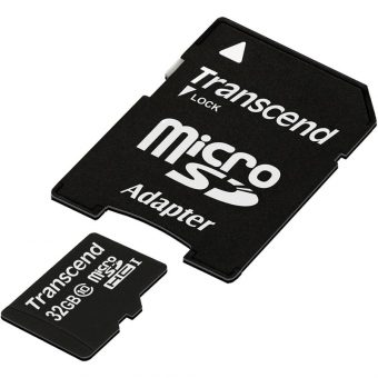 Transcend MicroSDHC 32GB UHS-I C10 + SD Adapter TS32GUSDHC10