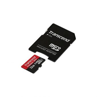 Transcend Premium MicroSDHC 32GB UHS-I U1 C10 + SD Adapter TS32GUSDU1