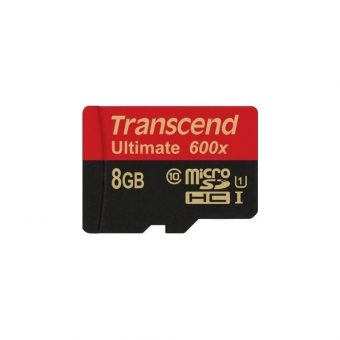 Transcend Ultimate MicroSDHC 8GB UHS-I U1 C10 + SD Adapter TS8GUSDHC10U1 - Image 2