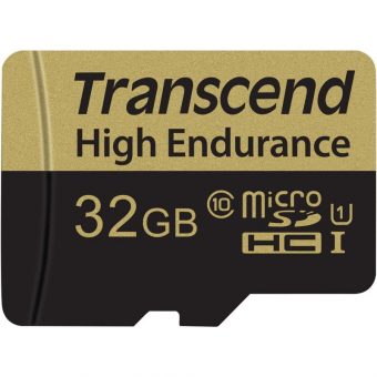 Transcend High Endurance MicroSDHC 32GB UHS-I U1 C10 + SD Adapter TS32GUSDHC10V - Image 2