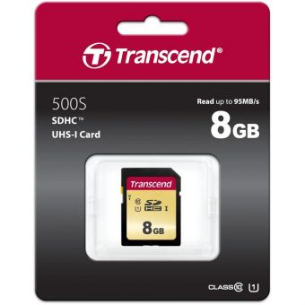 Transcend 500S SDHC 8GB UHS-I U1 C10 TS8GSDC500S