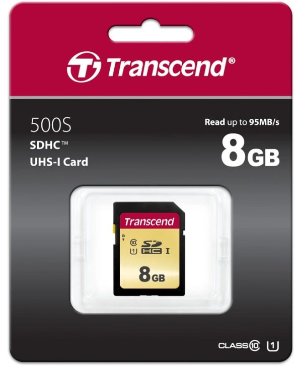 Transcend 500S SDHC 8GB UHS-I U1 C10 TS8GSDC500S