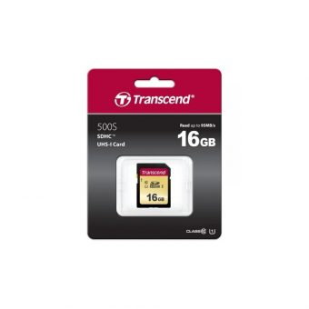 Transcend 500S SDHC 16GB UHS-I U1 C10 TS16GSDC500S