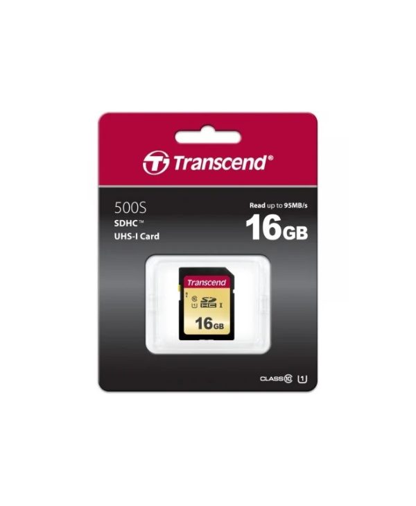 Transcend 500S SDHC 16GB UHS-I U1 C10 TS16GSDC500S