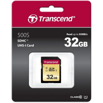 Transcend 500S SDHC 32GB UHS-I U1 C10 TS32GSDC500S