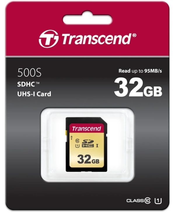 Transcend 500S SDHC 32GB UHS-I U1 C10 TS32GSDC500S