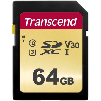 Transcend 500S SDXC 64GB UHS-I U3 V30 C10 TS64GSDC500S - Image 2