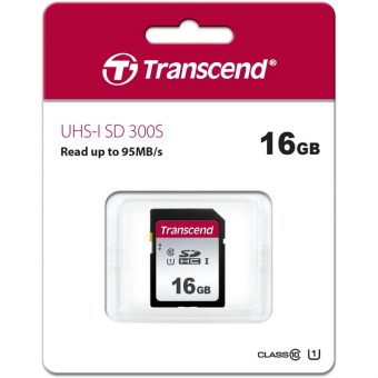 Transcend 300S SDHC 16GB UHS-I U1 C10 TS16GSDC300S