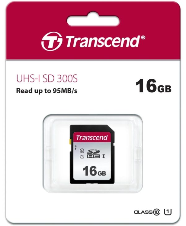 Transcend 300S SDHC 16GB UHS-I U1 C10 TS16GSDC300S