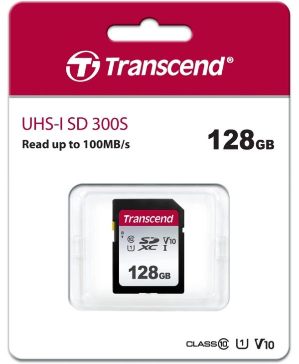 Transcend 300S SDXC 128GB UHS-I U1 V10 C10 TS128GSDC300S