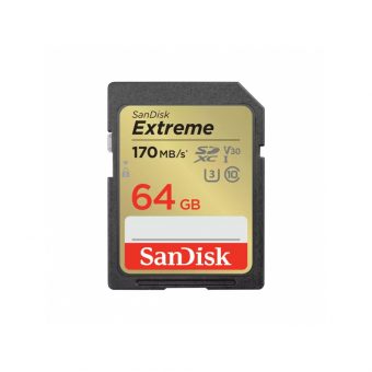SanDisk Extreme SDXC 64GB UHS-I U3 V30 Class 10 SDSDXV2-064G-GNCIN