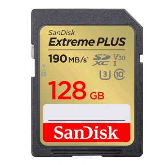 SanDisk Extreme Plus SDXC 128GB UHS-I U3 V30 Class 10 SDSDXWA-128G-GNCIN