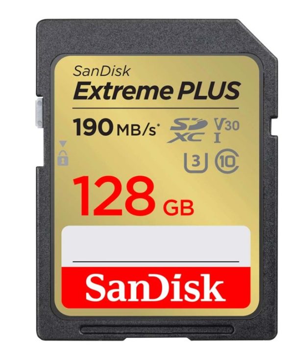 SanDisk Extreme Plus SDXC 128GB UHS-I U3 V30 Class 10 SDSDXWA-128G-GNCIN