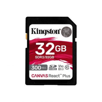 Kingston Canvas React Plus SDHC 32GB UHS-II U3 V90 Class 10 SDR2/32GB
