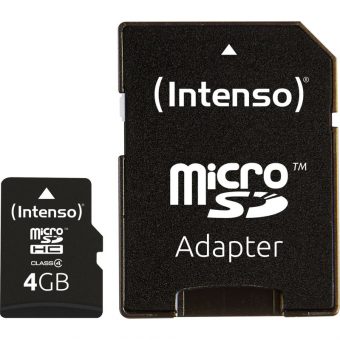 Intenso microSDHC 4GB Class4 + SD Adapter 3403450