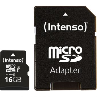 Intenso Performance microSDHC 16GB UHS-I U1 Class10 + SD Adapter 3424470