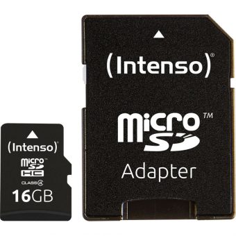 Intenso microSDHC 16GB Class4 + SD Adapter 3403450