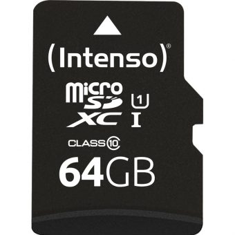 Intenso Performance microSDXC 64GB UHS-I U1 Class10 + SD Adapter 3424490 - Image 2