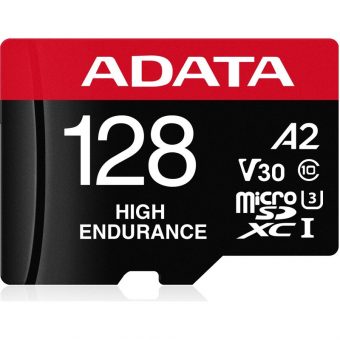 ADATA High Endurance microSDXC 128GB UHS-I U3 A2 V30 Class10 + SD Adapter AUSDX128GUI3V30SHA2-RA1 - Image 2