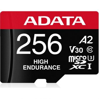 ADATA High Endurance microSDXC 256GB UHS-I U3 A2 V30 Class10 + SD Adapter AUSDX256GUI3V30SHA2-RA1 - Image 2
