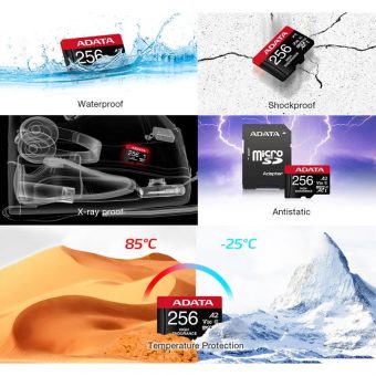 ADATA High Endurance microSDXC 256GB UHS-I U3 A2 V30 Class10 + SD Adapter AUSDX256GUI3V30SHA2-RA1 - Image 3