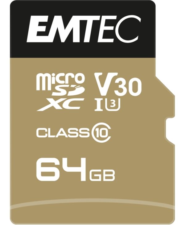 Emtec SpeedIN Pro microSDXC 64GB UHS-I U3 A1 V30 Class10 + SD Adapter ECMSDM64GXC10SP
