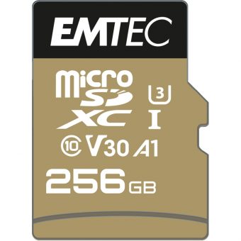 Emtec SpeedIN Pro microSDXC 256GB UHS-I U3 A1 V30 Class10 + SD Adapter ECMSDM256GXC10SP