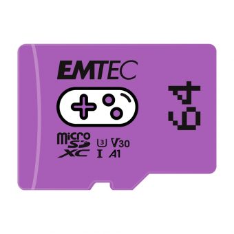 Emtec Gaming microSDXC 64GB UHS-I U3 A1 V30 Class10 Purple ECMSDM64GXCU3G