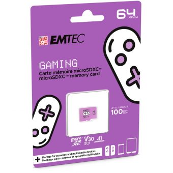 Emtec Gaming microSDXC 64GB UHS-I U3 A1 V30 Class10 Purple ECMSDM64GXCU3G - Image 2