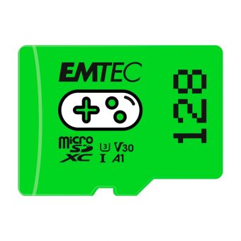 Emtec Gaming microSDXC 128GB UHS-I U3 A1 V30 Class10 Green ECMSDM128GXCU3G