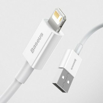 Baseus Superior Series Charging Data Cable USB-A Male To Lightning 1m White CALYS-A02 - Image 6