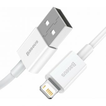 Baseus Superior Series Charging Data Cable USB-A Male To Lightning 1m White CALYS-A02 - Image 8