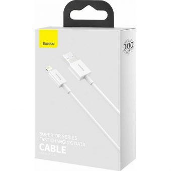 Baseus Superior Series Charging Data Cable USB-A Male To Lightning 1m White CALYS-A02 - Image 11