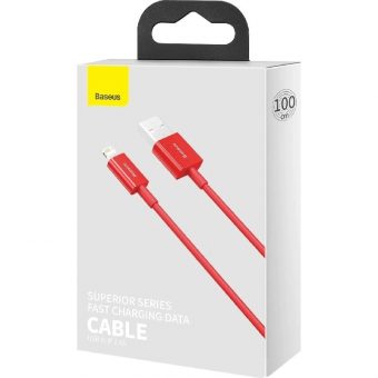 Baseus Superior Series Charging Data Cable USB-A Male To Lightning 1m Red CALYS-A09
