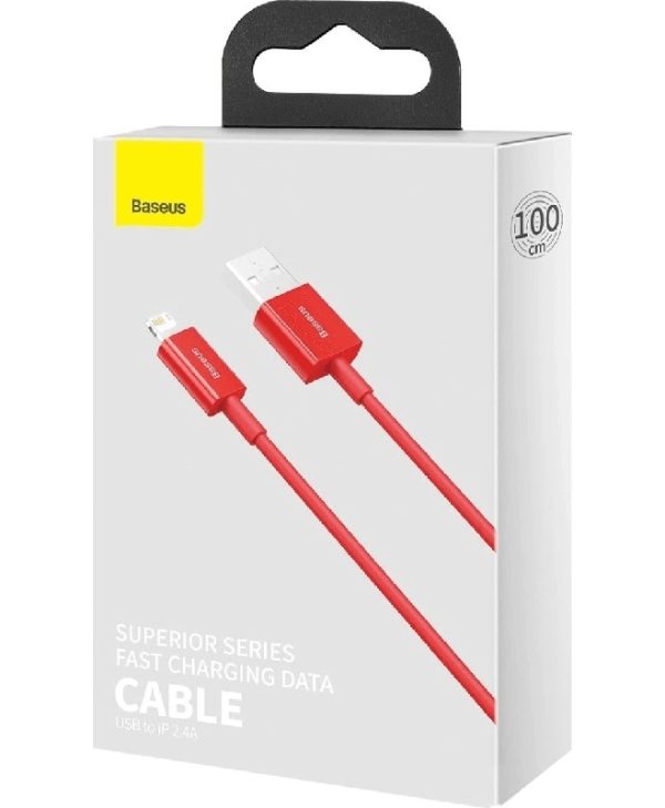 Baseus Superior Series Charging Data Cable USB-A Male To Lightning 1m Red CALYS-A09
