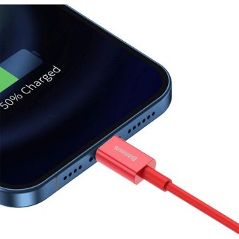 Baseus Superior Series Charging Data Cable USB-A Male To Lightning 1m Red CALYS-A09 - Image 2
