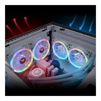 Thermaltake SWAFAN 14 RGB 14cm Case Fan White 3-Pack CL-F146-PL14SW-A - Image 4