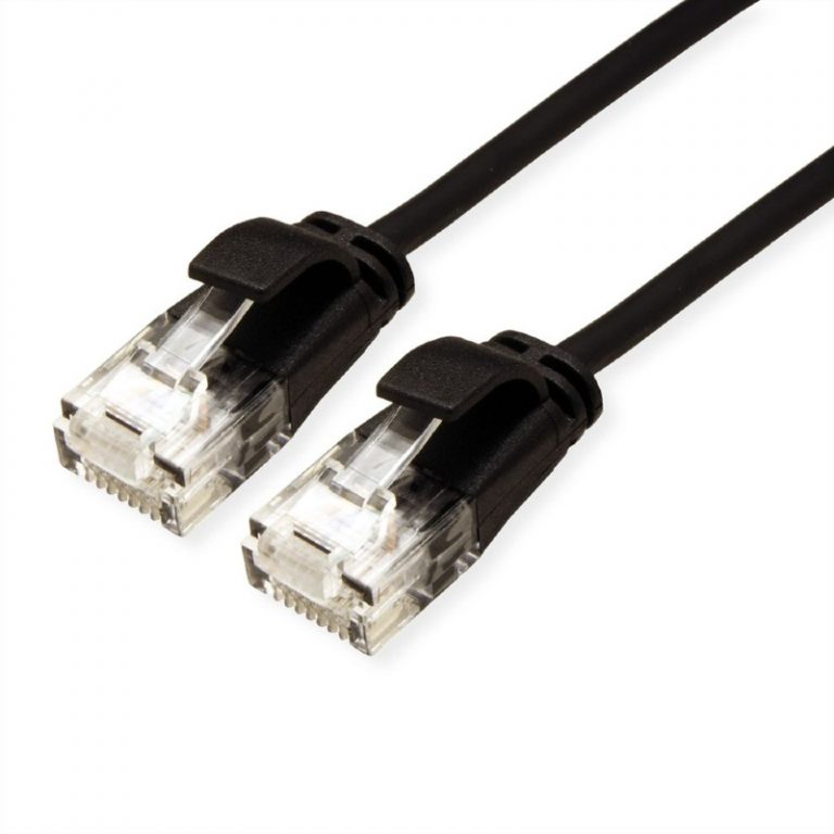 Roline UTP RJ45 Cat.6a LSOH Snagless Slim 0.15m Black 21.15.3950-100