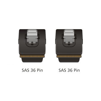 DeLock Cable Mini SAS SFF - 8087 M/M 1m Black 83073 - Image 3