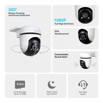TP-Link Security WiFi Camera Outdoor Pan-Tilt Tapo C500 - Image 3