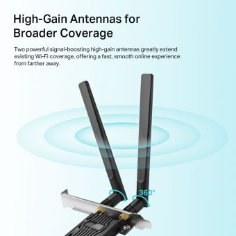 TP-Link AX1800 Wi-Fi 6 Wireless Network & Bluetooth 5.2 PCIe Card Archer TX20E V1 - Image 4