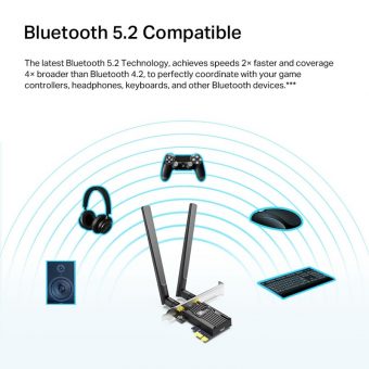 TP-Link AX1800 Wi-Fi 6 Wireless Network & Bluetooth 5.2 PCIe Card Archer TX20E V1 - Image 5