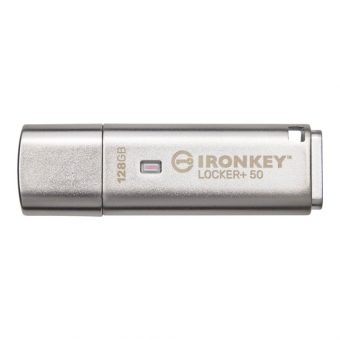 Kingston IronKey Locker 50 128GB USB-A 3.2 Secure Silver IKVP50/128GB