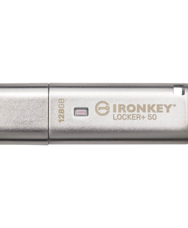 Kingston IronKey Locker 50 128GB USB-A 3.2 Secure Silver IKVP50/128GB