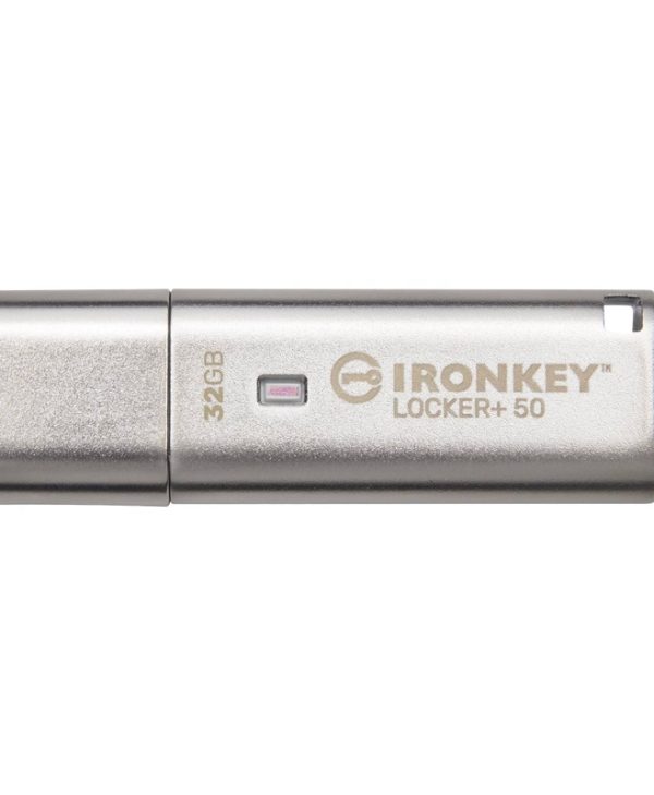 Kingston IronKey Locker+ 50 32GB USB-A 3.2 Secure Silver IKLP50/32GB