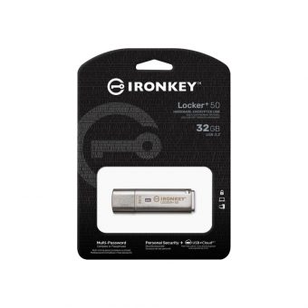 Kingston IronKey Locker+ 50 32GB USB-A 3.2 Secure Silver IKLP50/32GB - Image 3