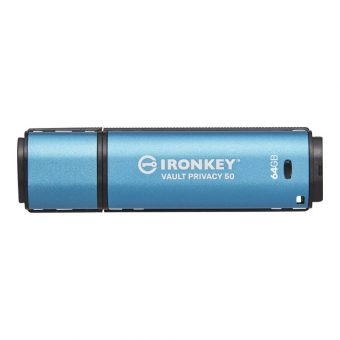 Kingston IronKey Vault Privacy 50 64GB USB-A 3.2 Secure Blue IKVP50/64GB